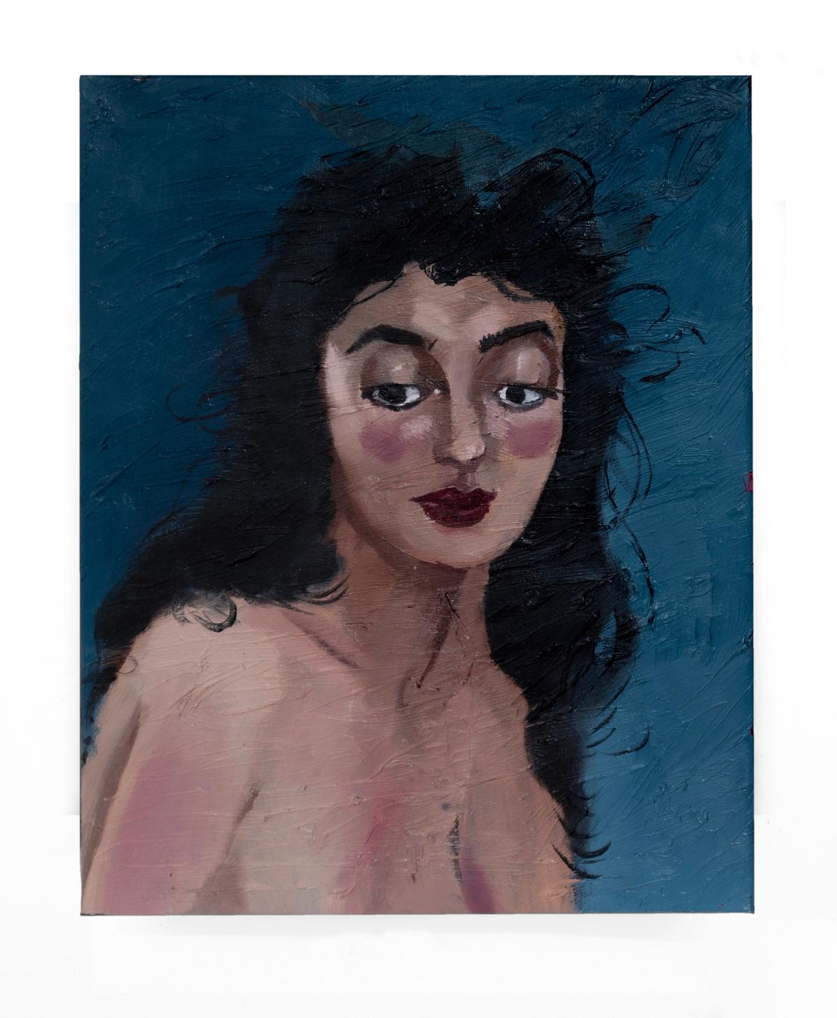 Yaz Taşçı, Nalan, 2025, tuval üzerine yağlı boya, 50 x 40 cm. OG Gallery 