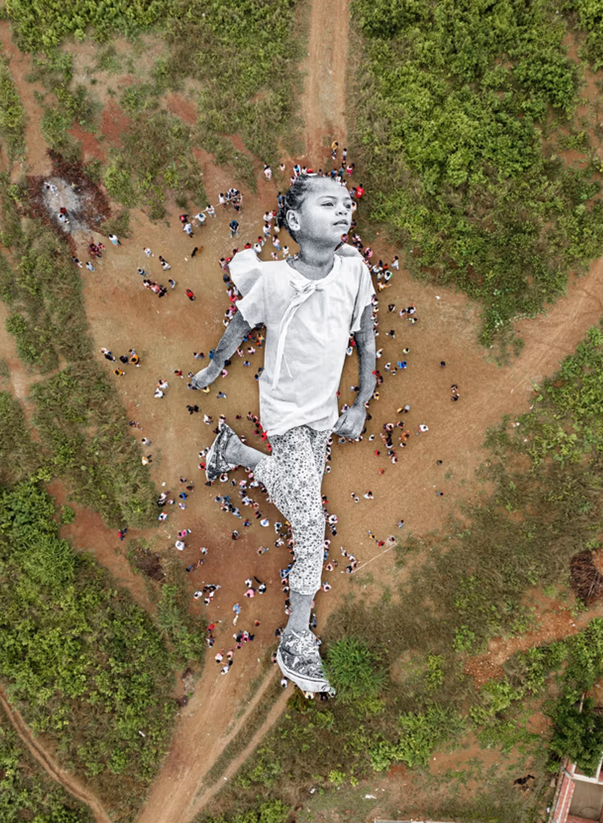 Déplacé.e.s, Andiara #2, Colombia, 2022.
©JR. Sanatçının ve Perrotin'in izniyle