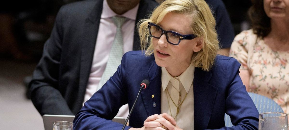 Fotoğraf: BM/ Manuel Elias
Cate Blanchett'in, UNHCR İyi Niyet Elçisi olarak Myanmar hakkında 2018'de yaptığı konuşmadan.