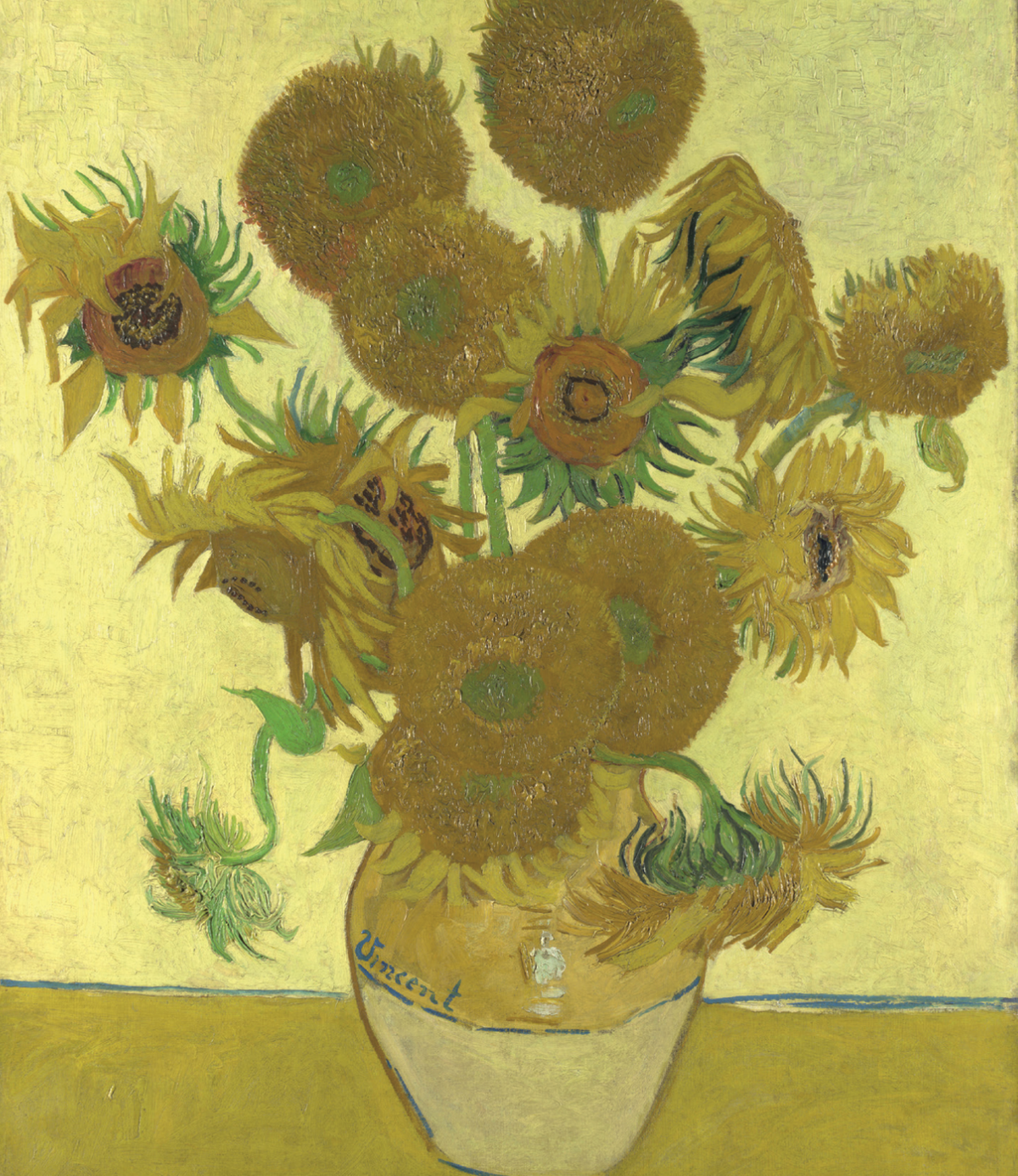 Vincent van Gogh, Sunflowers (Fourth Version), 1888, oil on canvas, 92.2 cm × 73 cm. National Gallery Londra