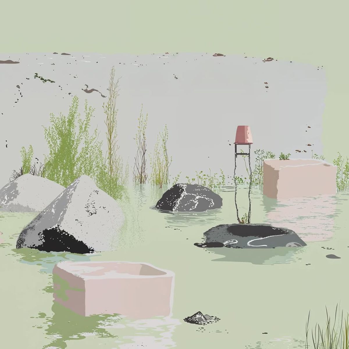 Kerem Ozan Bayraktar, Bahçe ve Havuz | Garden and Pool, 2025, Hahnemühle Matt Fibre kağıt üzerine baskı, alucobond üzerine monte edilmiş | Print on Hahnemühle Matt Fibre, mounted on alucobond, 200 x 86 cm (Detay | Detail)
SANATORIUM