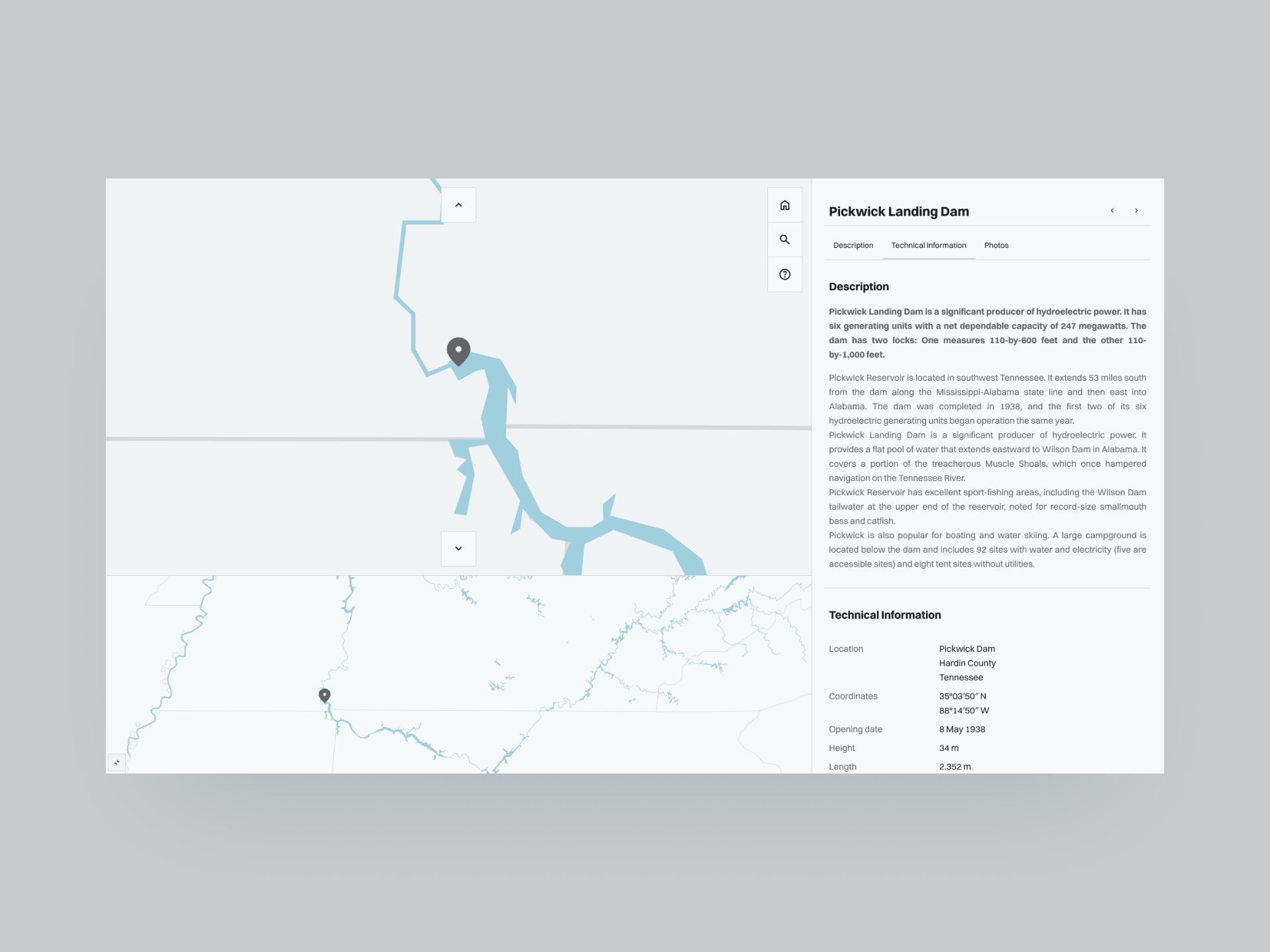 Detailpagina van een dam
