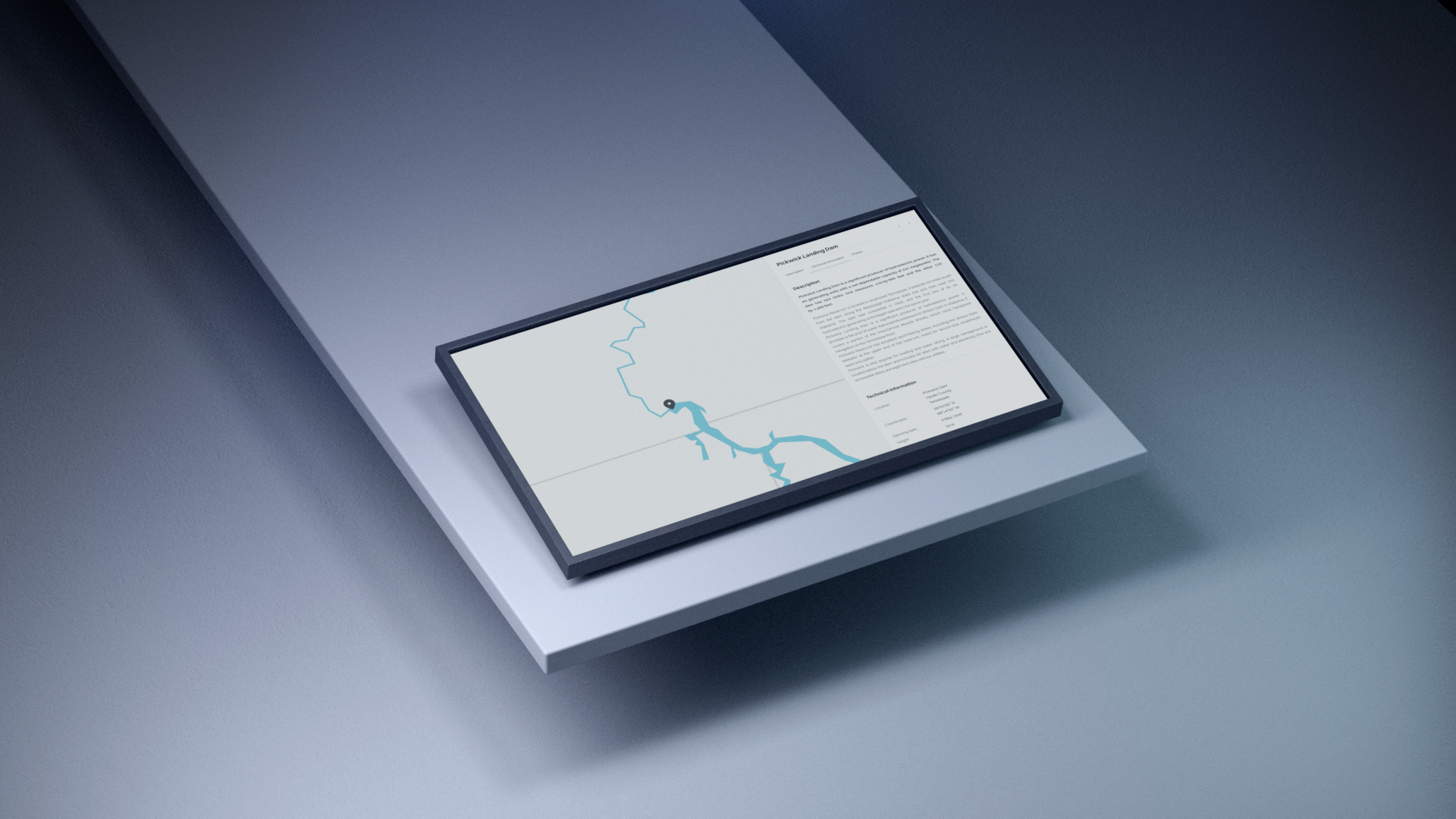 Mockup van een scherm met de ontworpen applicatie