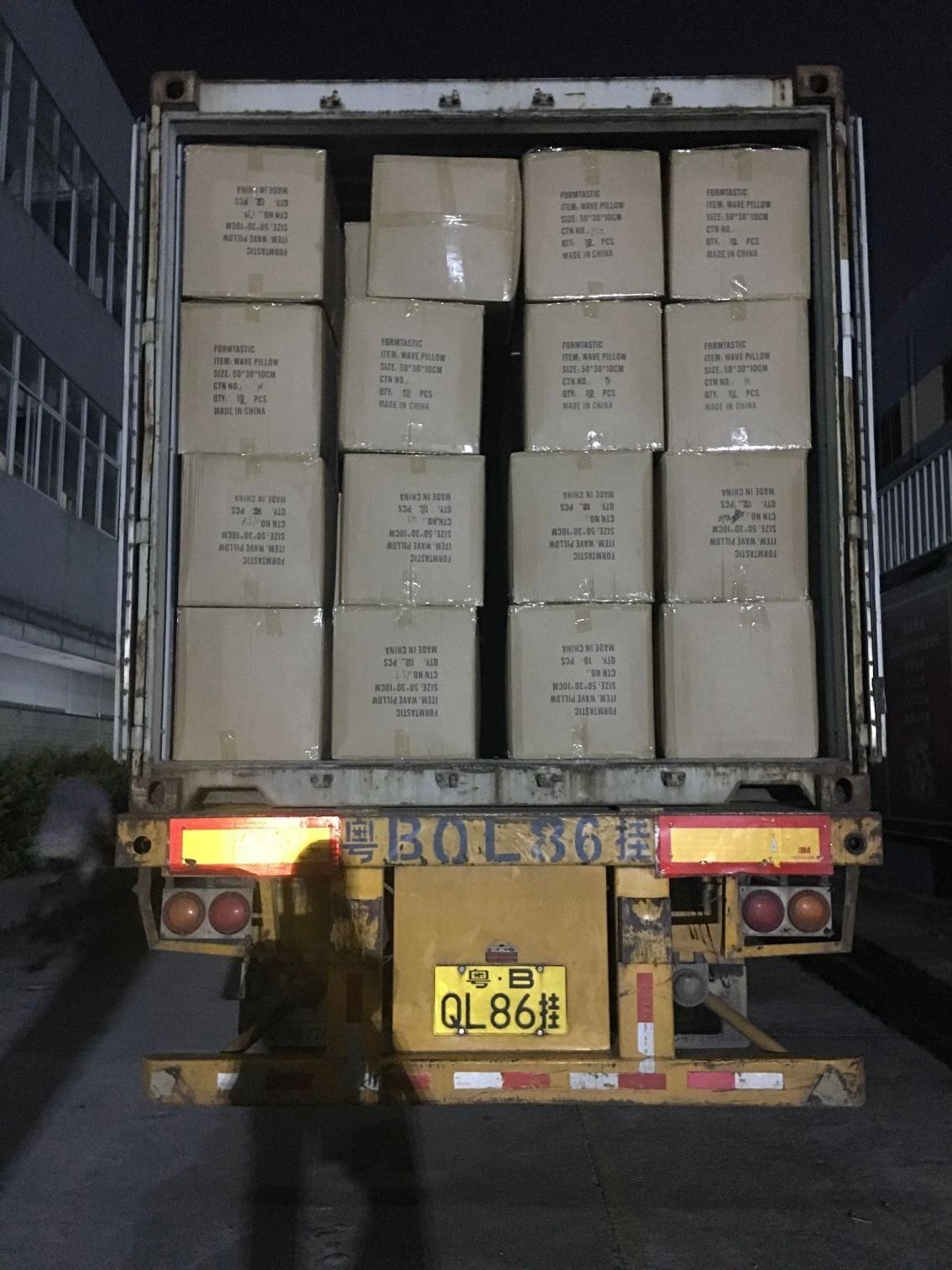 A shipment of Formtastic pillow cartons