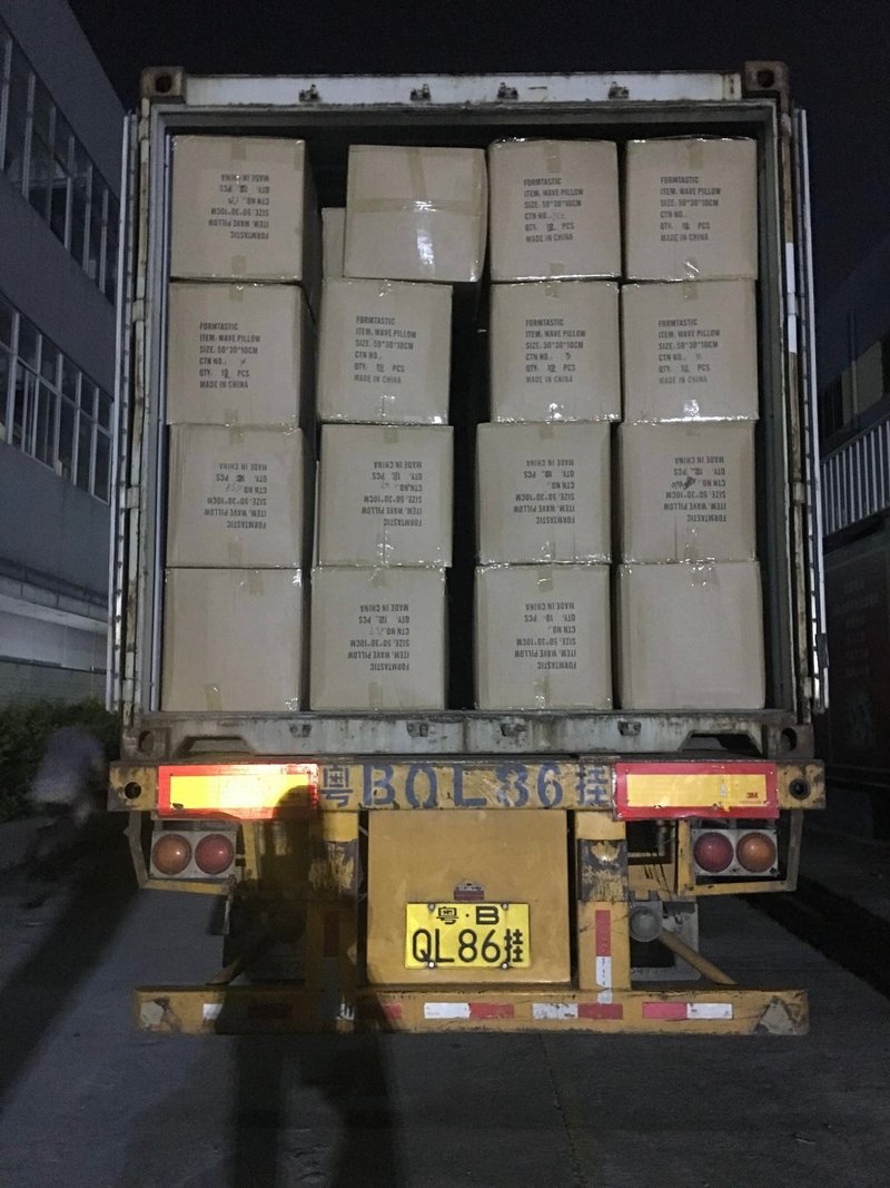 A shipment of Formtastic pillow cartons