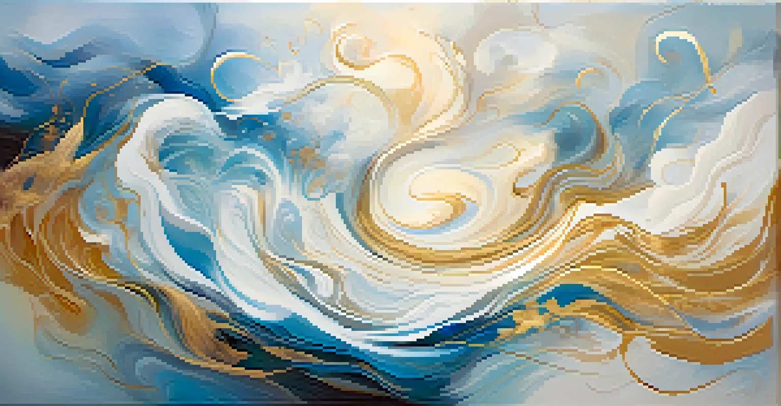 An abstract image with swirling colors representing spirituality and connection.