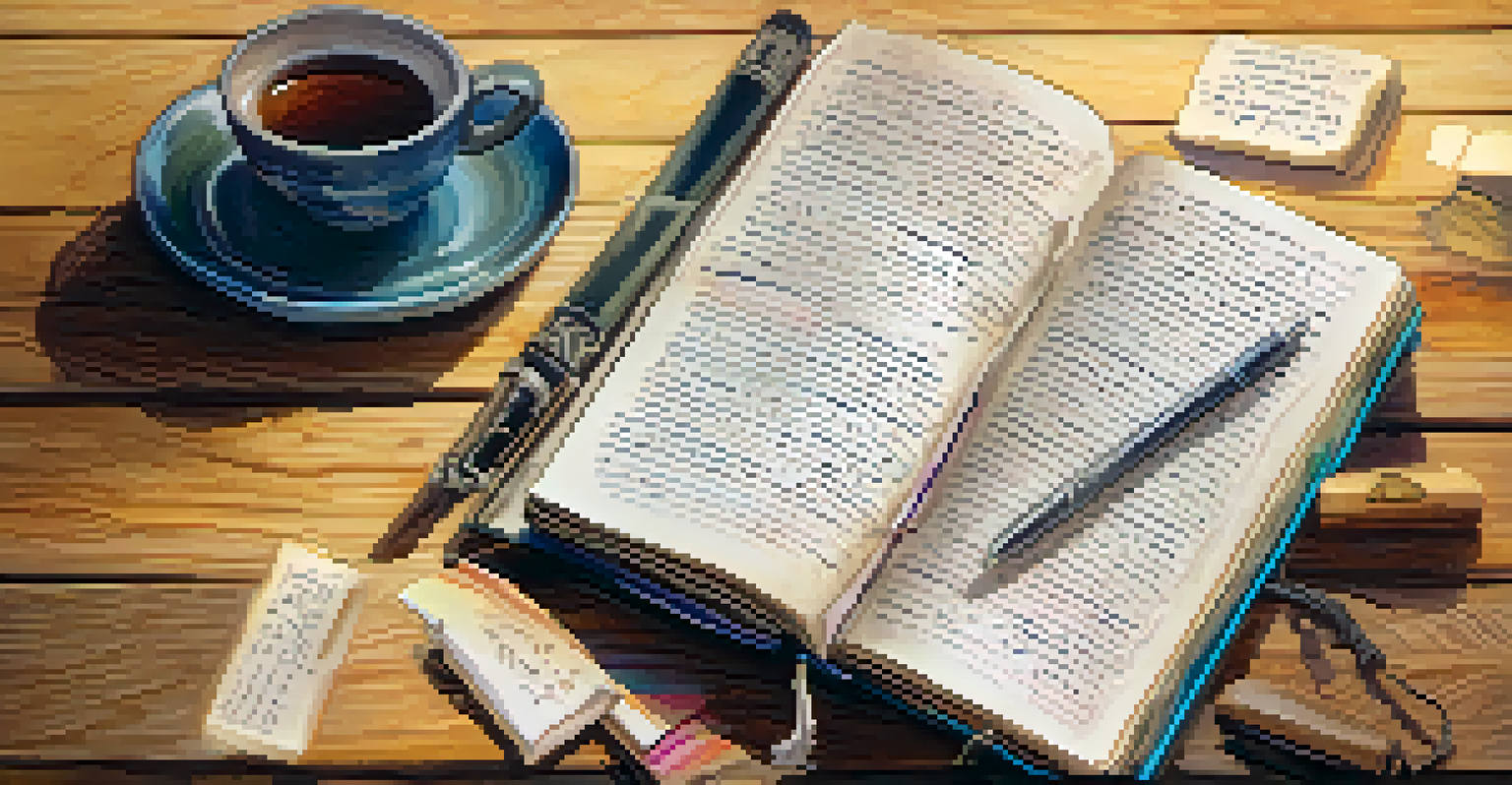 A close-up of an open journal with handwritten thoughts about forgiveness, alongside a cup of tea.