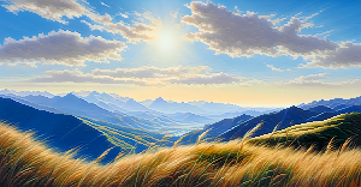 A person standing on a mountaintop, looking over a vast landscape, symbolizing freedom.