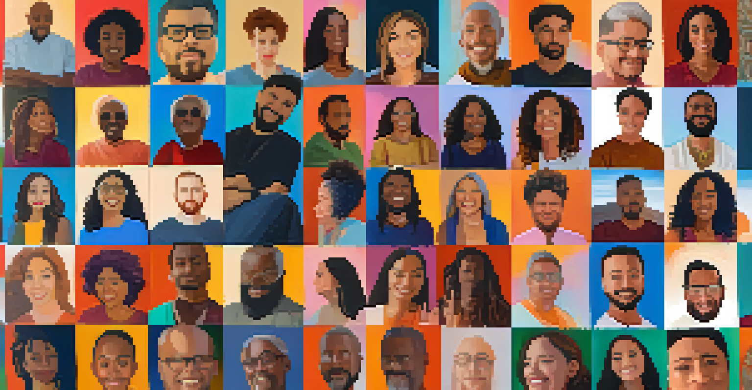 A virtual meditation session with diverse participants engaged on-screen, illustrating online community.