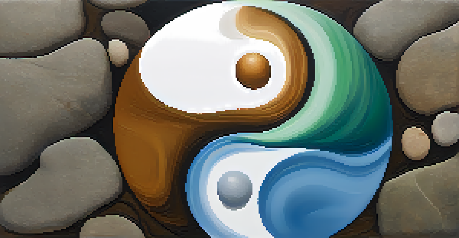 An abstract yin-yang symbol illustrating the balance of feminine and masculine energies.