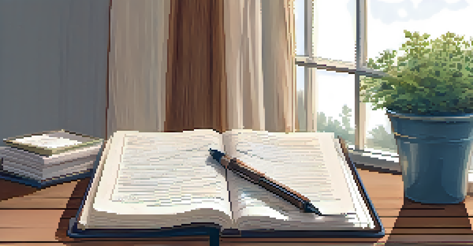 An open journal with handwritten notes on a wooden table, bathed in warm light, representing intuition and reflection.