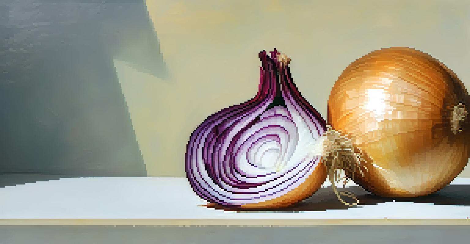 An abstract illustration of an onion being peeled, with colorful layers symbolizing emotions and growth, set against a softly blurred background.