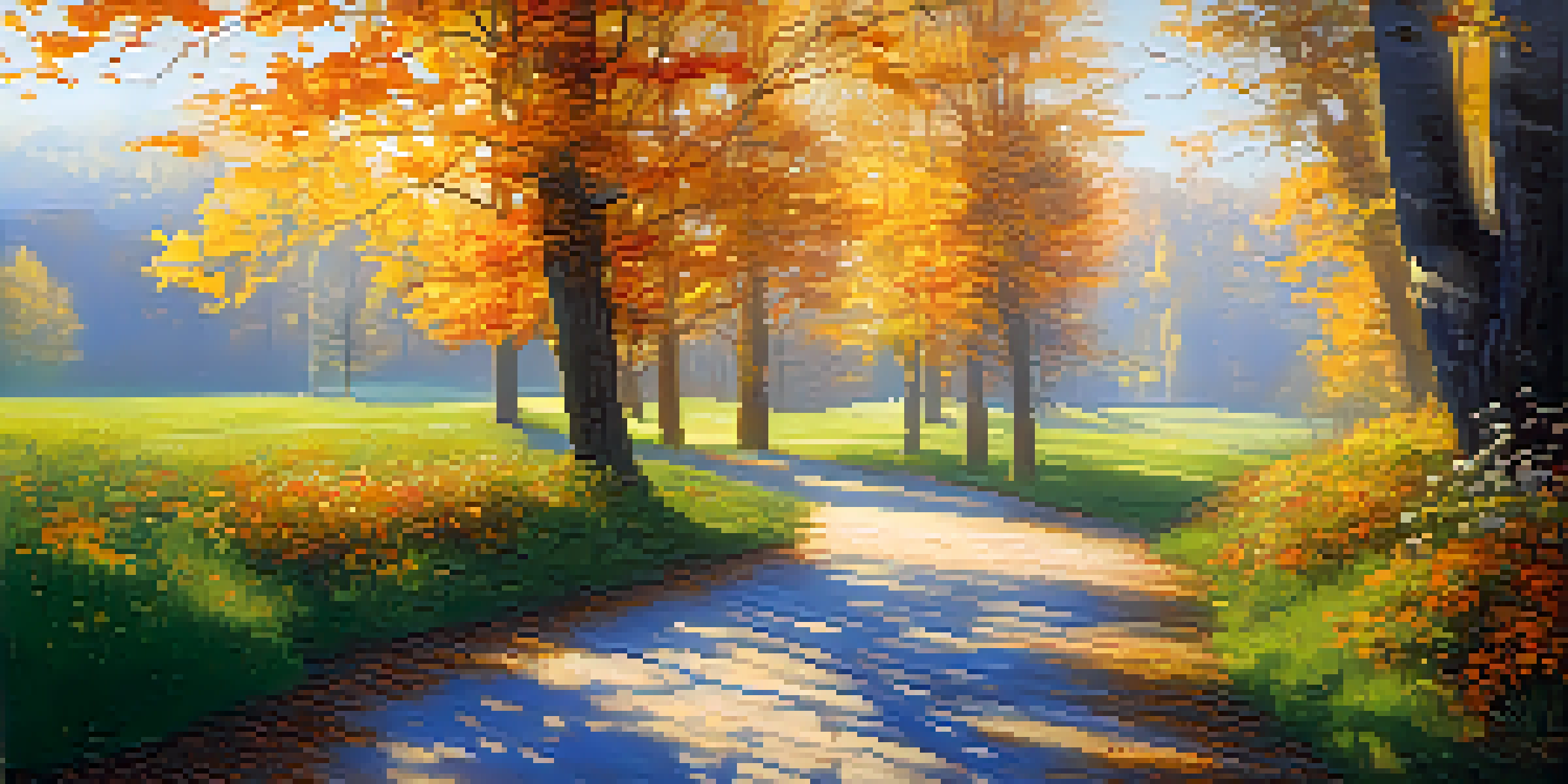 A picturesque view illustrating the four seasons, showcasing colorful flowers, green fields, autumn leaves, and a snowy landscape under a transitioning sky.