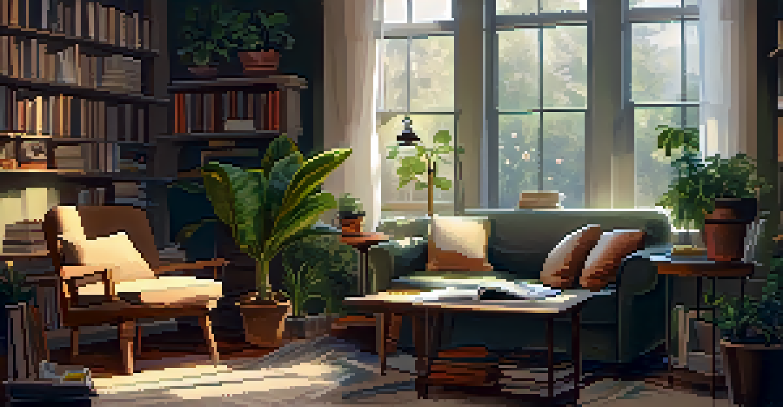 A person journaling in a cozy room filled with sunlight and plants, reflecting on forgiveness.