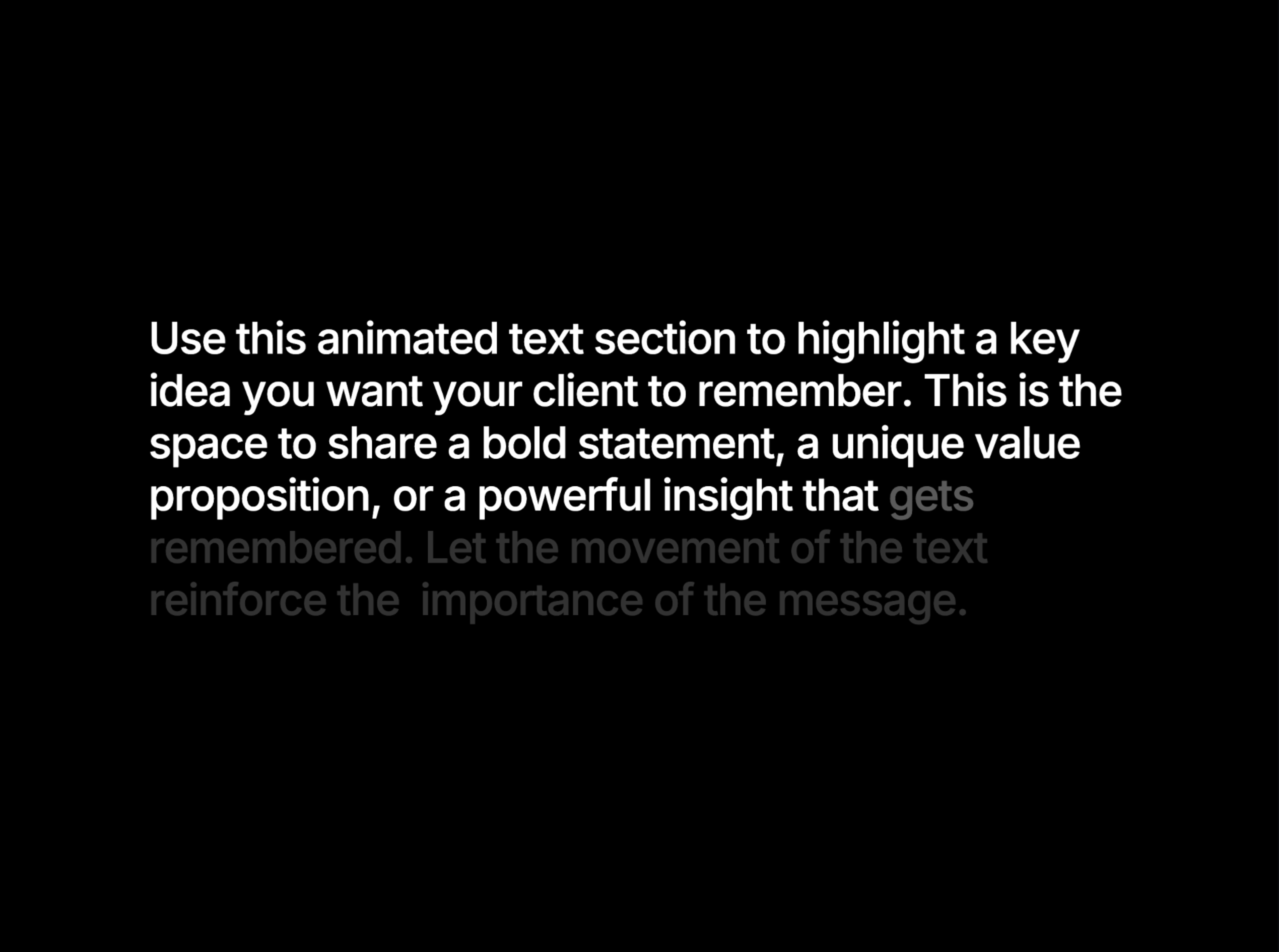 Animated text