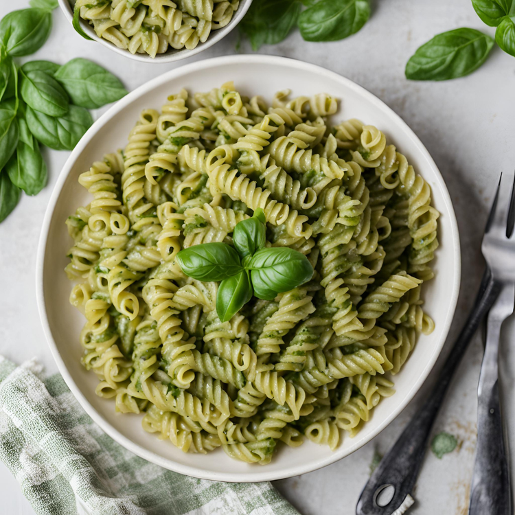 Spinach Kale Pesto Pasta