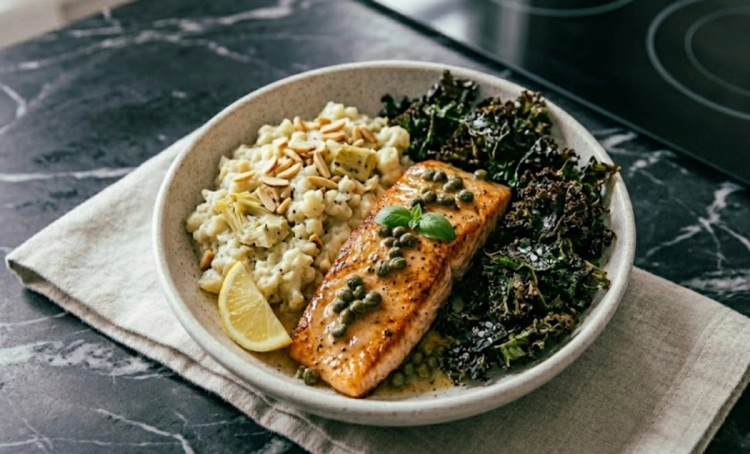 Lemon-Caper Salmon Piccata