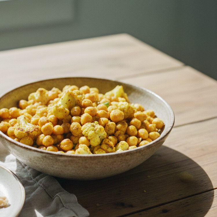 Turmeric Chickpea Cauliflower Bowl