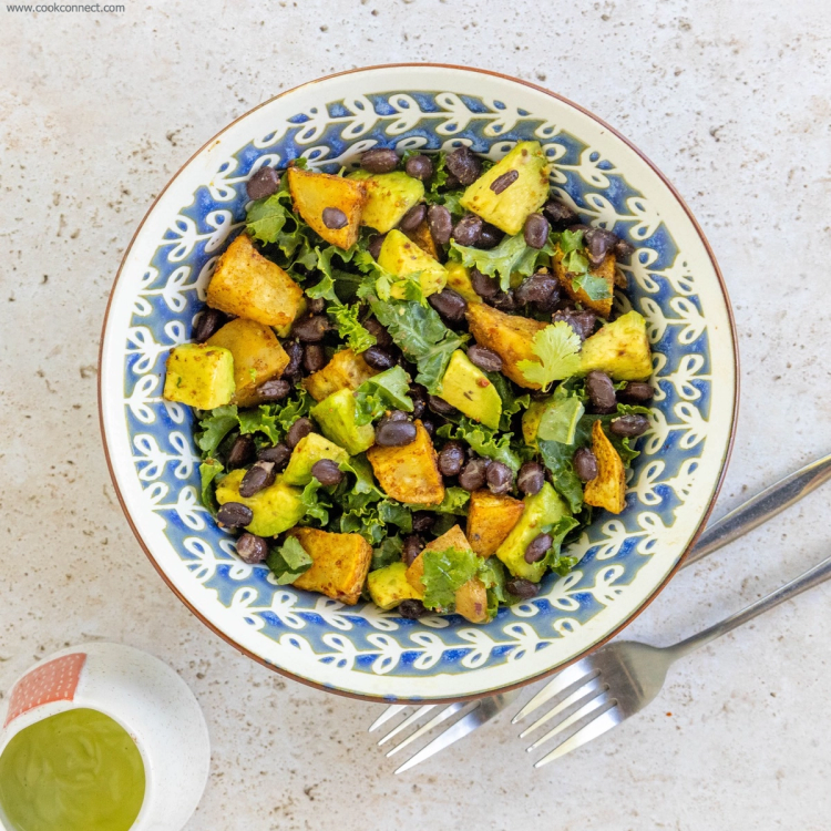 Roasted Sweet Potato Kale Salad
