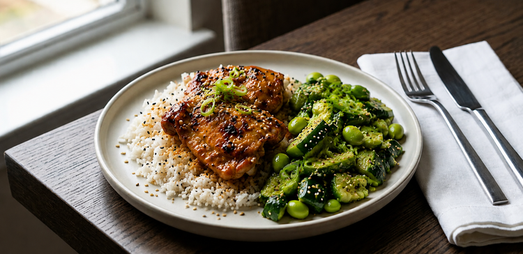 Miso-Glazed Chicken Thighs