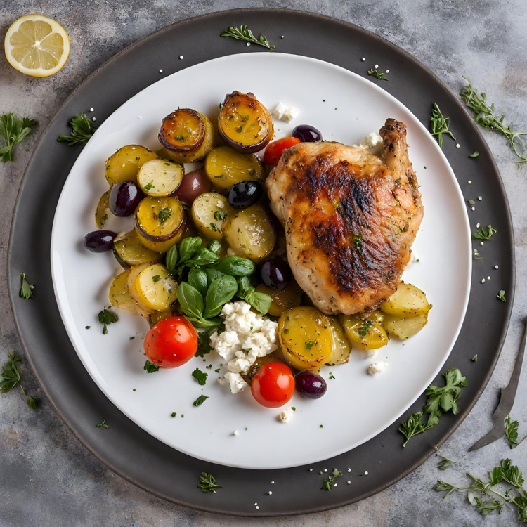 Greek Roasted Chicken Thighs