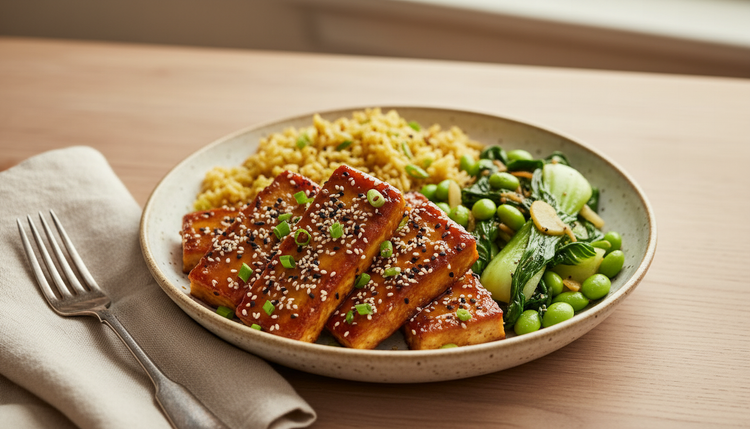 Sesame-Glazed Crispy Tofu