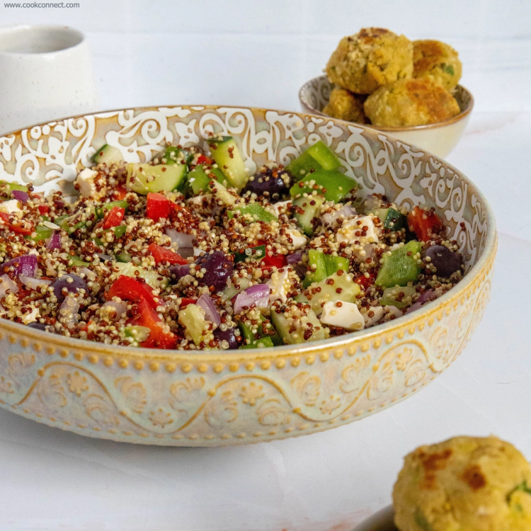Baked Falafel & Greek Quinoa