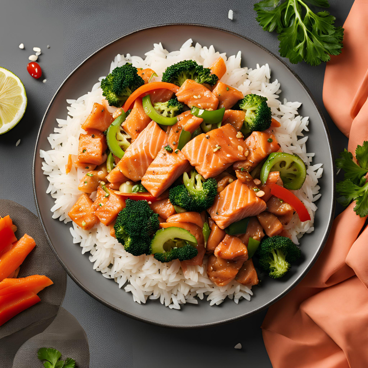 Honey-Ginger Salmon Stir Fry