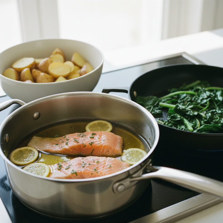 Olive Oil Poached Salmon