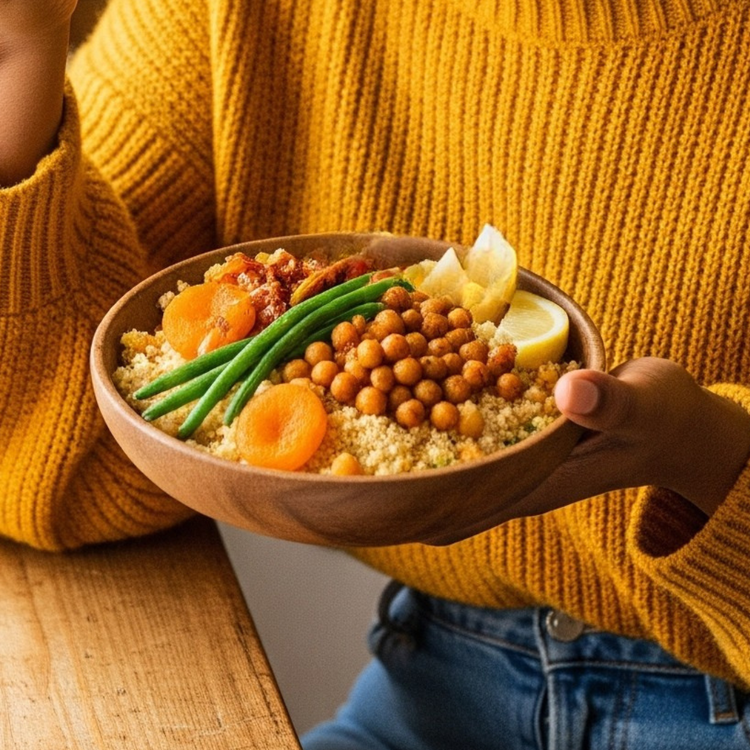 Harissa Chickpea Couscous