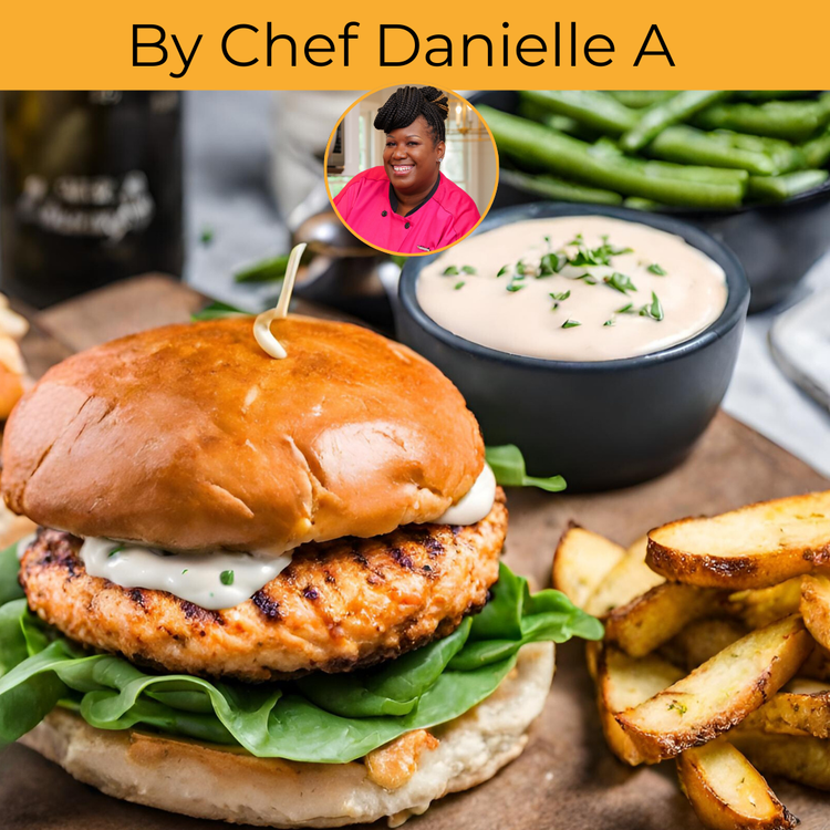 Spinach Feta Salmon Burger