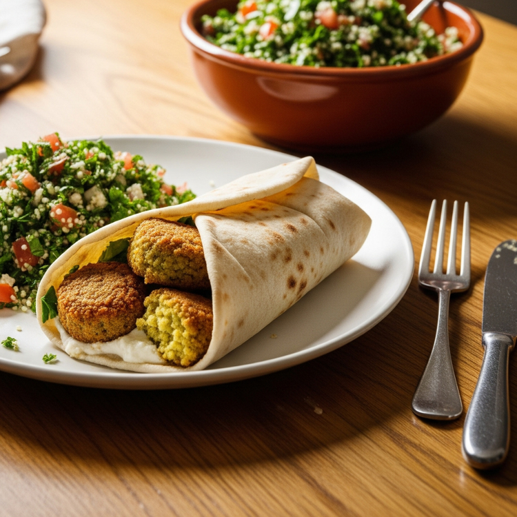 Crispy Chickpea Falafel Wrap
