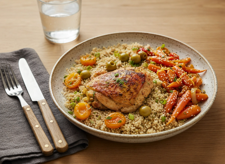 Spiced Chicken Thighs with Apricots