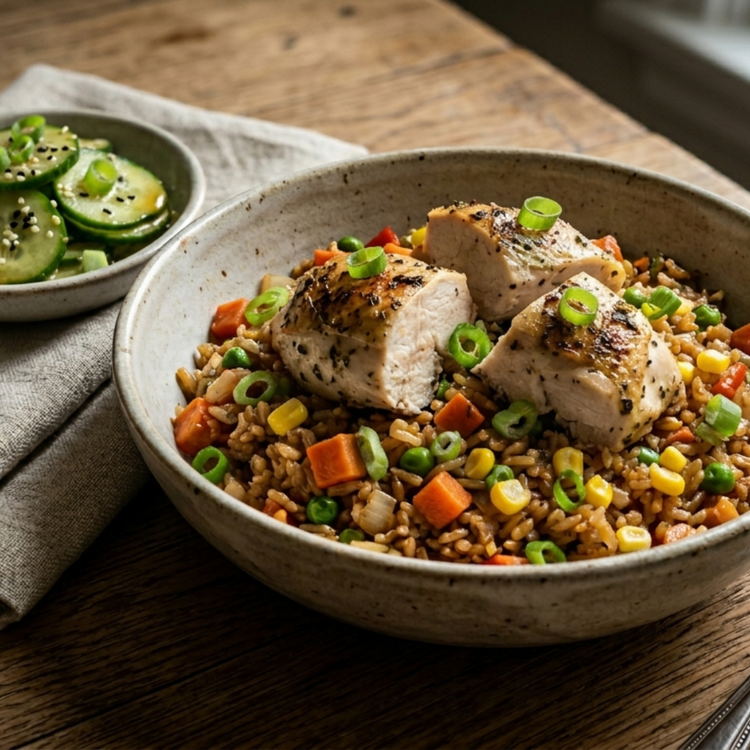 Baked Chicken Fried Rice