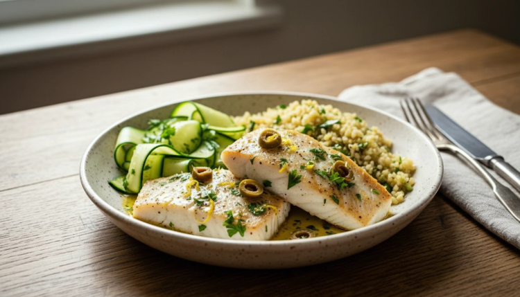 Herbed Cod with Lemon-Olive Oil
