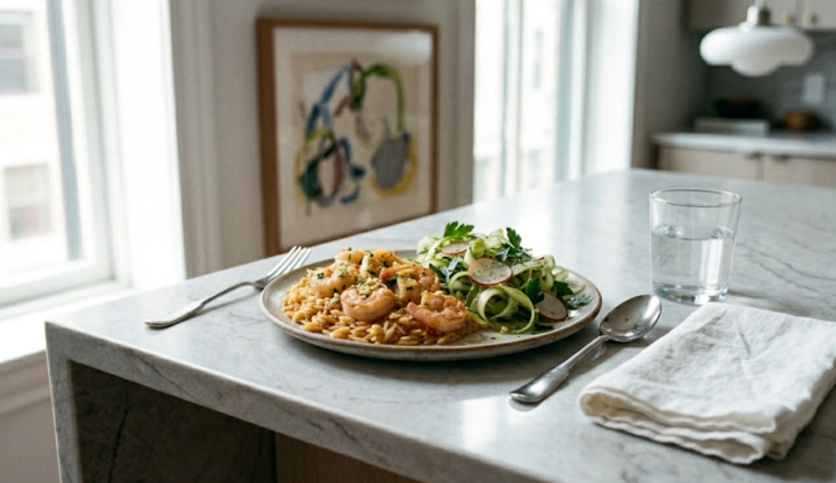 Mediterranean Shrimp & Orzo