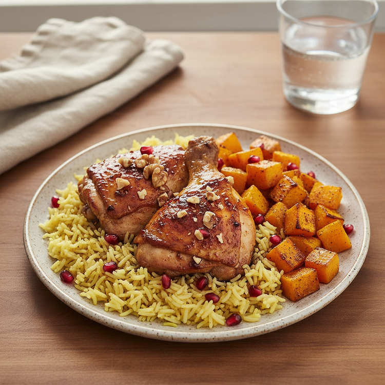 Pomegranate Braised Chicken Thighs