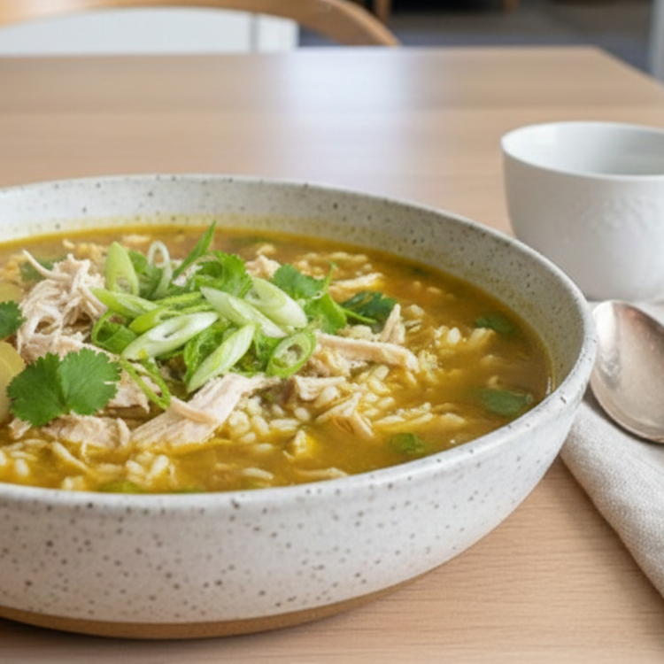 Ginger Chicken Rice Soup