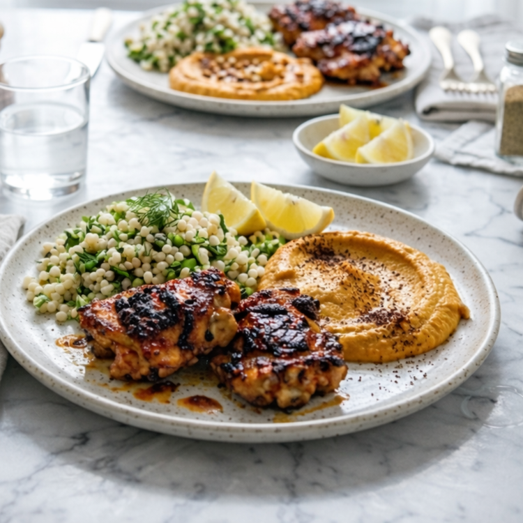 Harissa Roasted Chicken Thighs