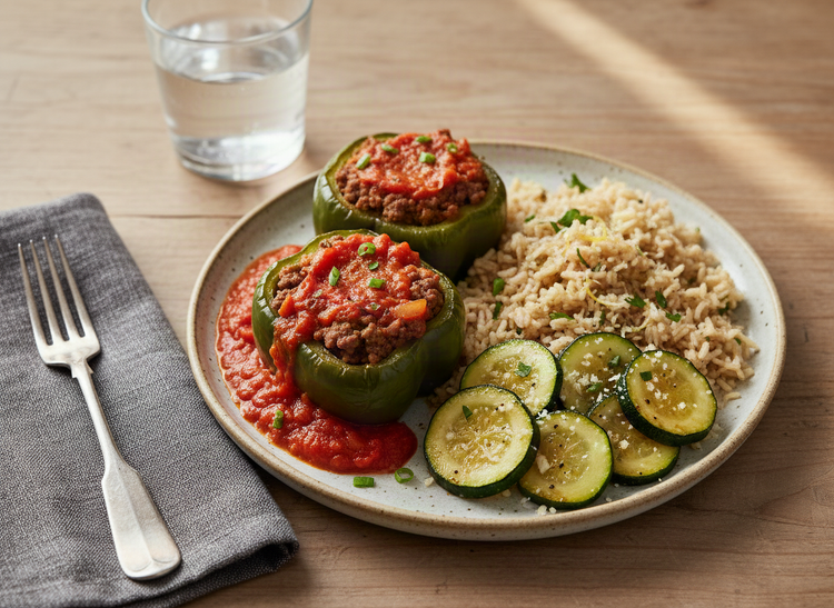 Beef Stuffed Bell Peppers