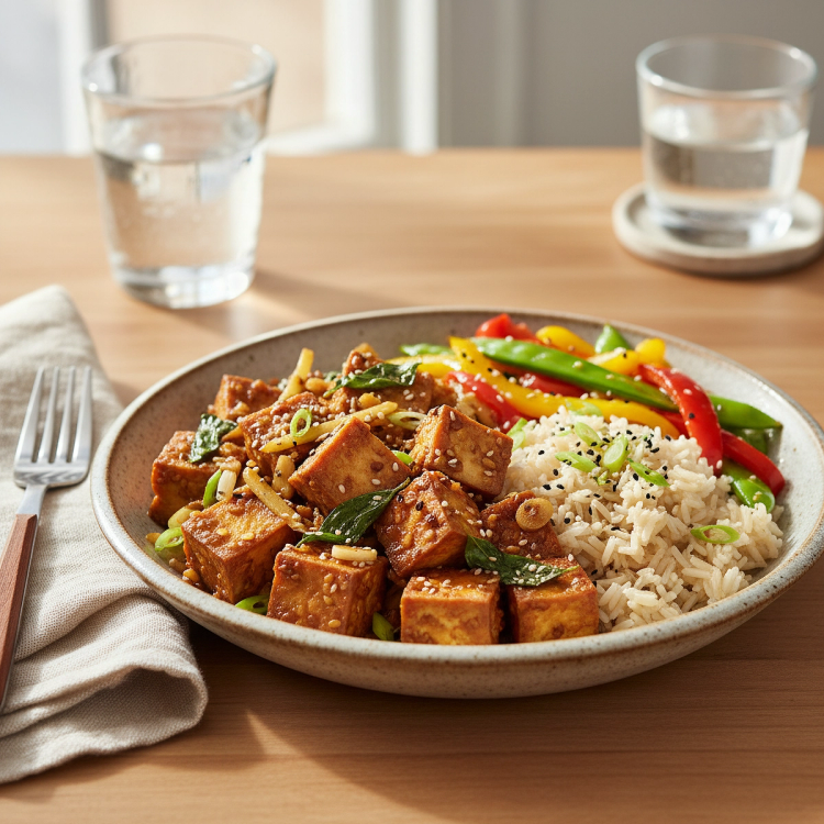 Thai Basil Tofu Stir-Fry