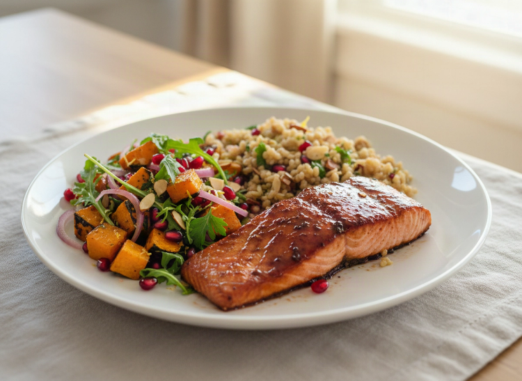 Pomegranate-Glazed Salmon