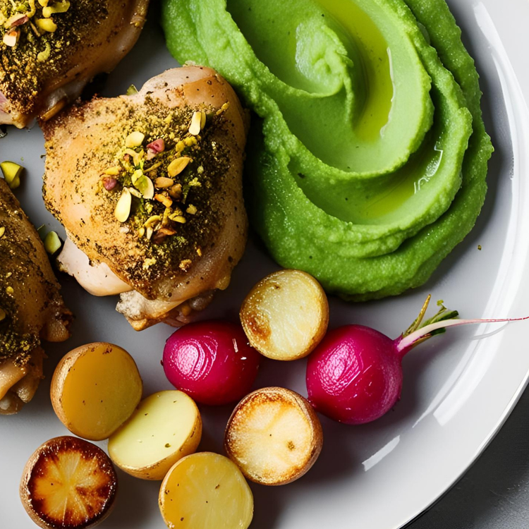 Pistachio-Crusted Chicken Thighs
