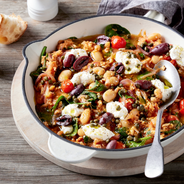 Creamy Puttanesca White Beans