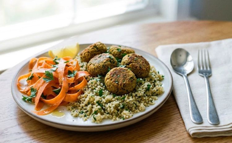 Baked Chickpea Falafel