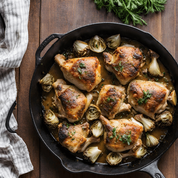 Wine-Braised Chicken Thighs