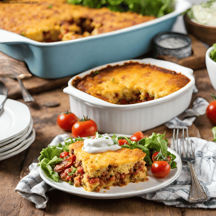 Turkey Chili Cornbread Bake