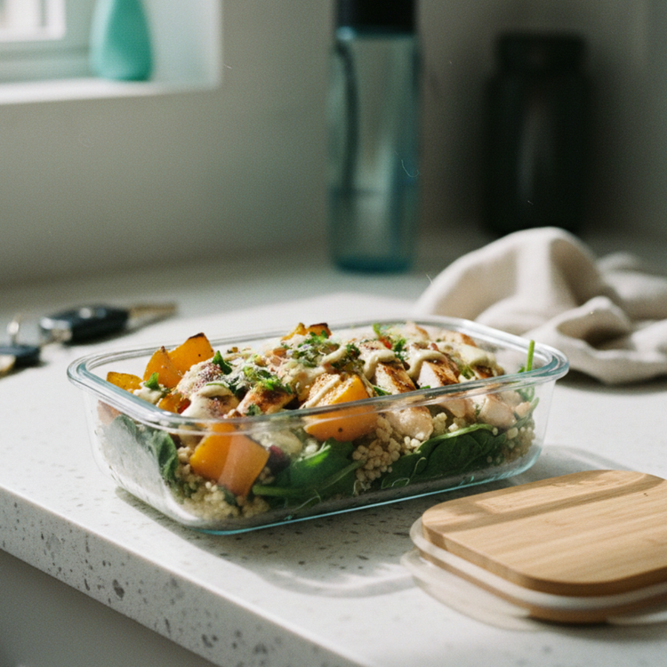 Roasted Squash Chicken Bowl
