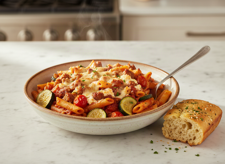 Baked Ziti with Plant-Based Sausage