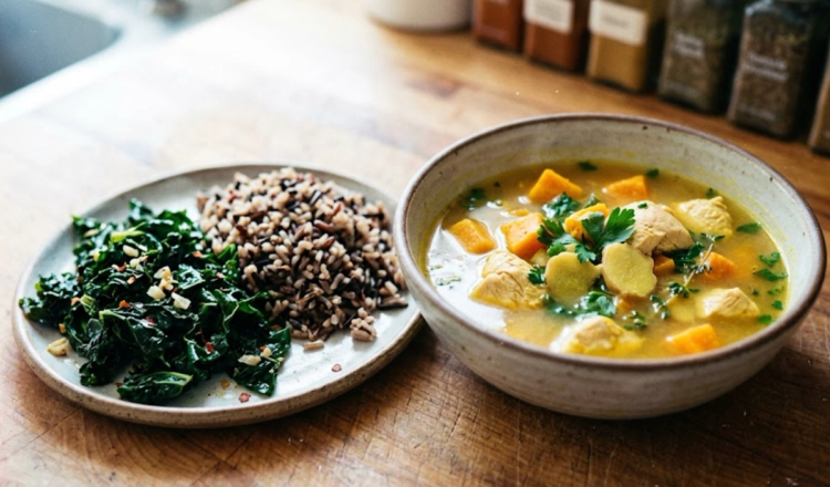 Turmeric Chicken Sweet Potato Soup